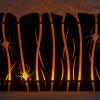 Virágtartó Led világítással pók motívummal